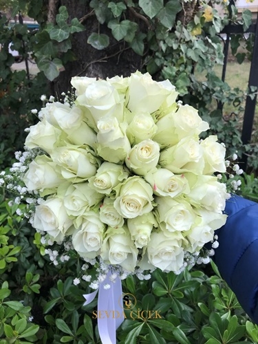 Gelin Buketi Beyaz Güller